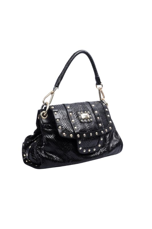 Jimmy Choo Snakeskin Gold Studs Handbag