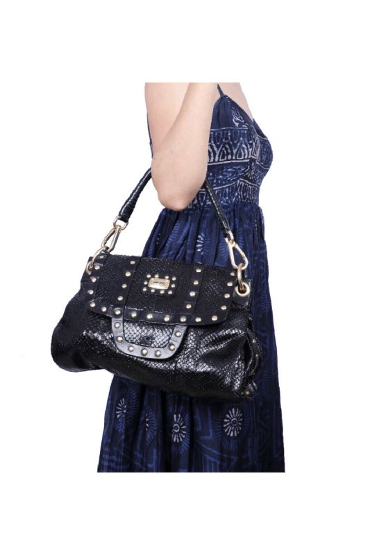 Jimmy Choo Snakeskin Gold Studs Handbag
