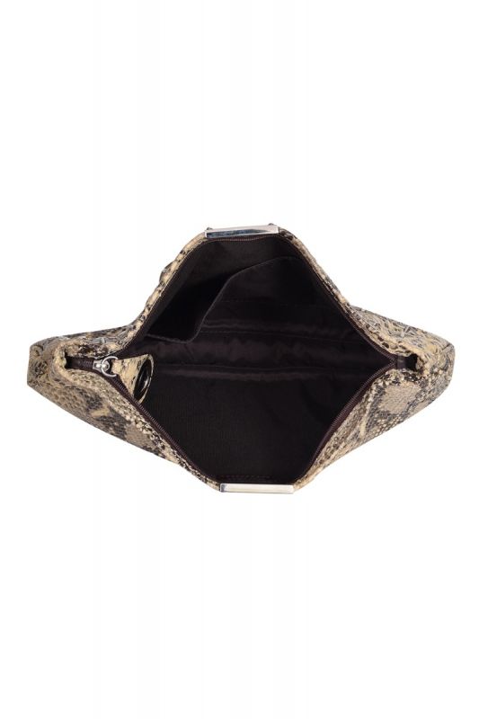 Jimmy Choo Snakeskin Print Leather Clutch