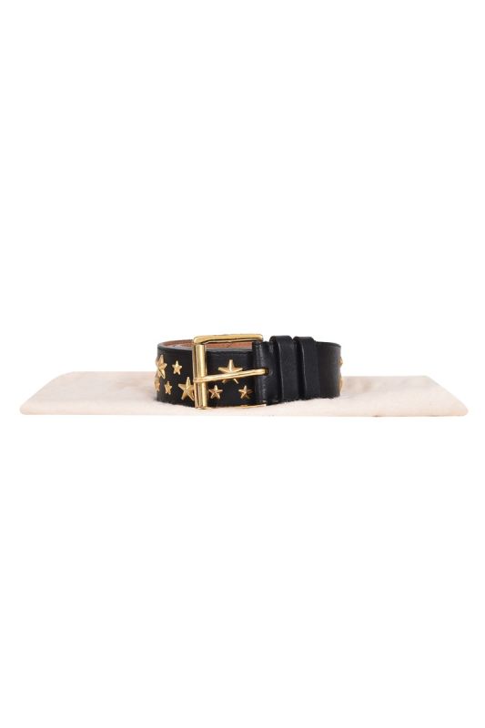 Jimmy Choo Star Embellished Black Belt