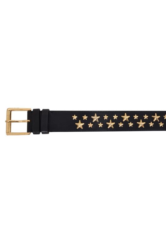 Jimmy Choo Star Embellished Black Belt