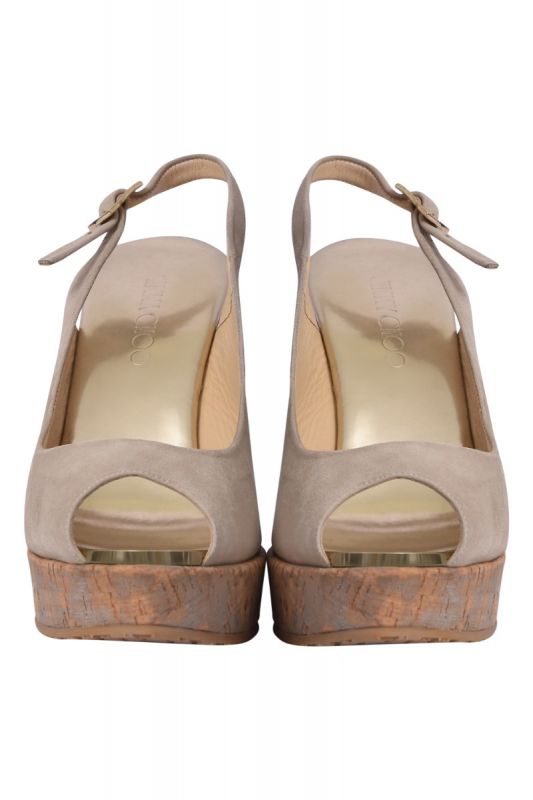Jimmy Choo Suede Metallic Wedges