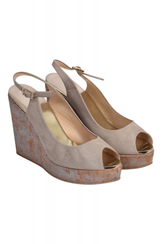 Jimmy Choo Suede Metallic Wedges