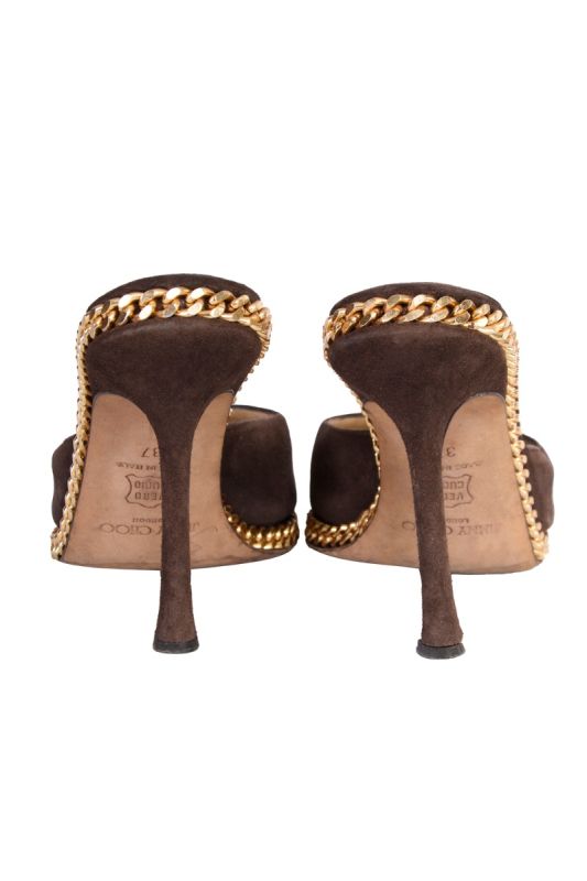 JIMMY CHOO SUEDE PEEPTOES