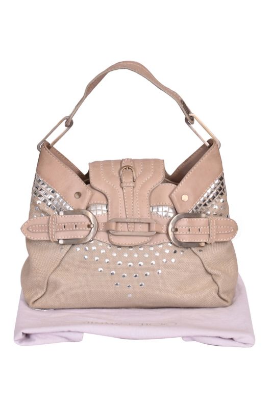 Jimmy Choo Vintage Jute Leather  Bag