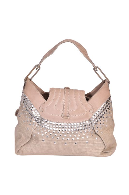 Jimmy Choo Vintage Jute Leather  Bag