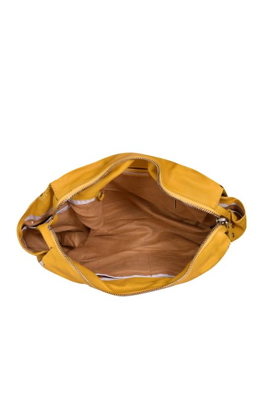 Jimmy Choo Yellow Leather and Calf Hair Trim Tote