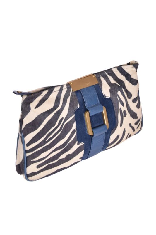 Jimmy ChooZebra Print Peony Pouch
