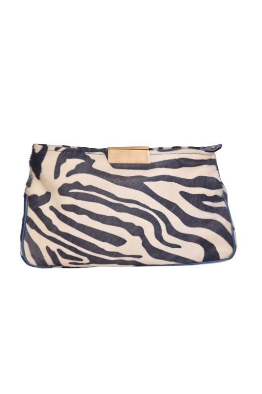 Jimmy ChooZebra Print Peony Pouch