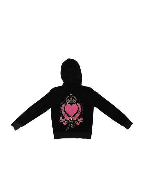 JUICY COUTURE BLACK VELOUR TRACK SUIT SET