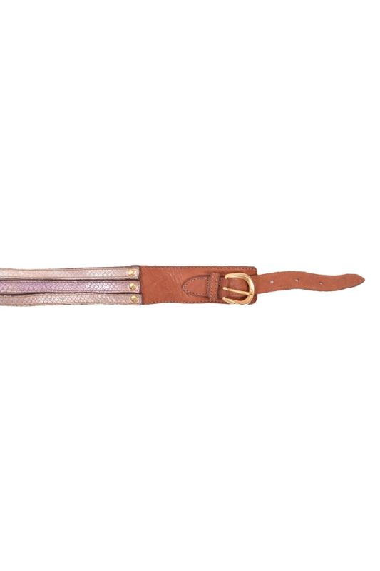 Just Cavalli Brown Twisted Buckle Belt