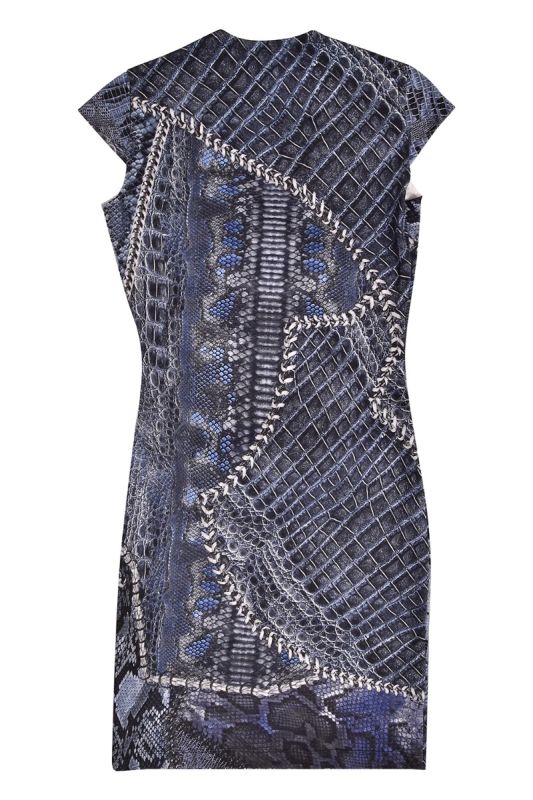 Just Cavalli navy python effect dress