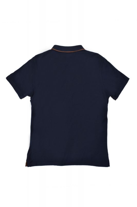 Karl Lagerfeld Blue Perforated Polo T-shirt