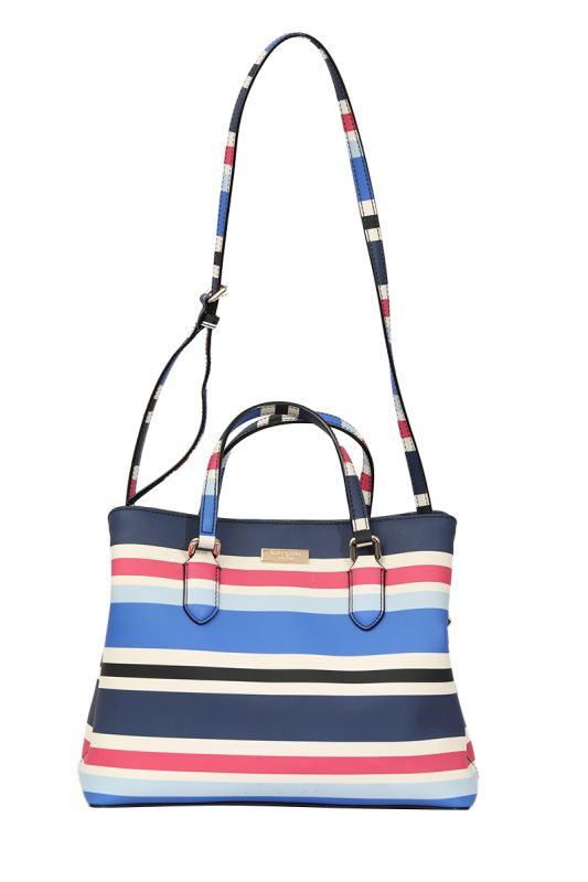 Kate Spade Evangelie Laurel Way Blue Striped Bag