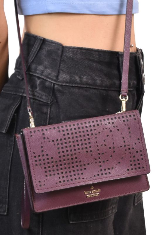 Kate Spade New York Women’s Cameron Street Perforated Arielle Deep Plum Sling Bag