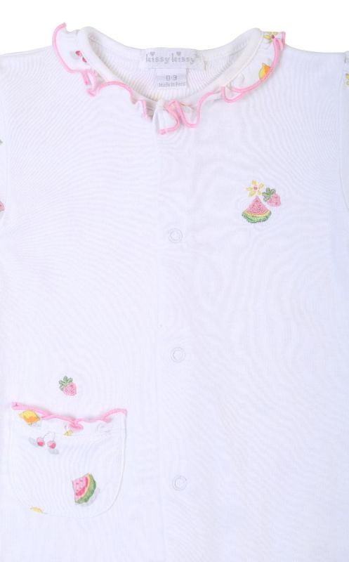 KISSY KISSY RUFFLED FRUITS ROMPER WITH SUN CAP