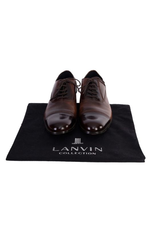 LANVIN LEATHER LACE UP OXFORDS