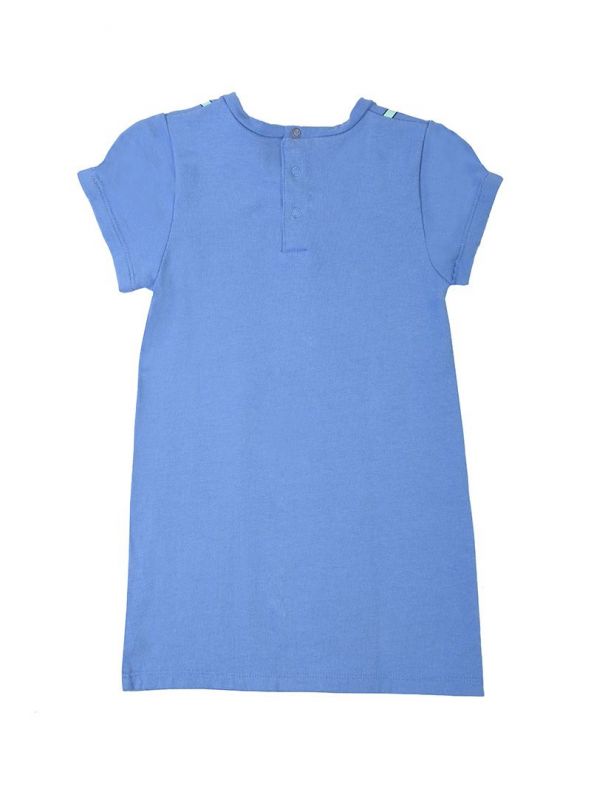 LITTLE MARC JACOBS BLUE CAMERA PRINT JERSEY DRESS