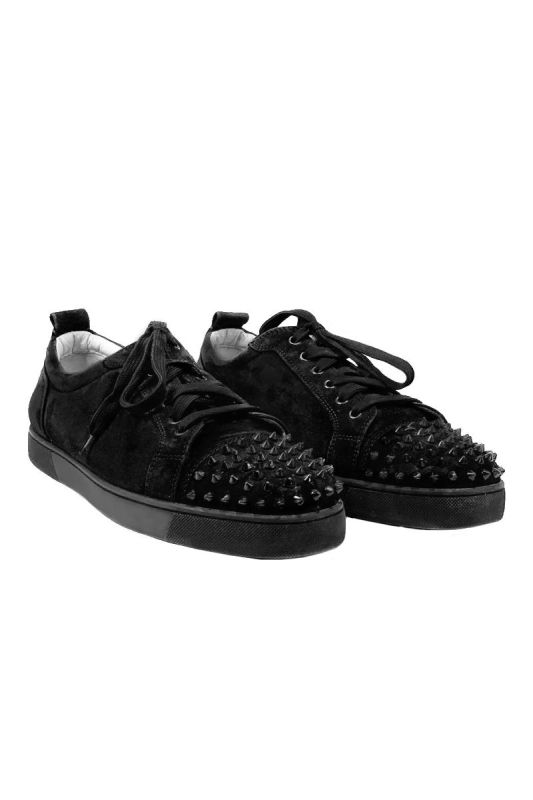 LOUIS JUNIOR SPIKES BLACK VEAU VELOURS