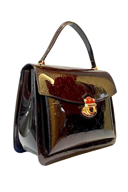 LOUIS VUITTON AMARANTE MONOGRAM VERNIS ROMAINE BAG