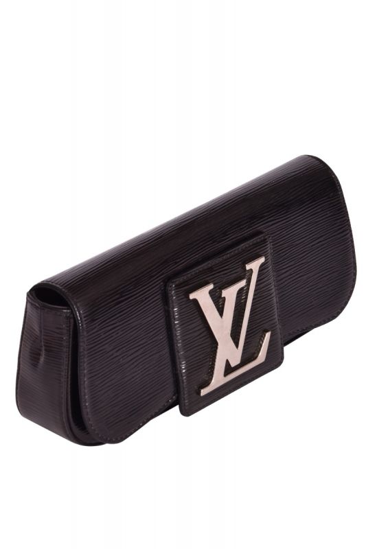 LOUIS VUITTON BLACK EPI LEATHER SOBE CLUTCH