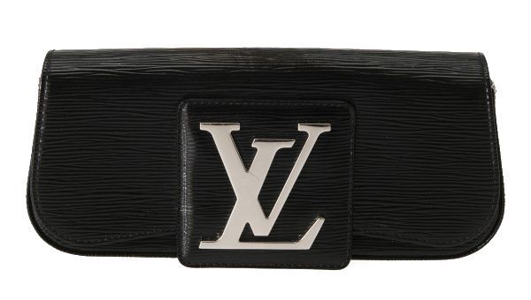 LOUIS VUITTON BLACK EPI LEATHER SOBE CLUTCH