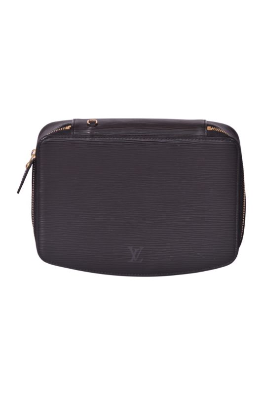 Louis Vuitton Black Epi Leather Cosmetic Travel Bag