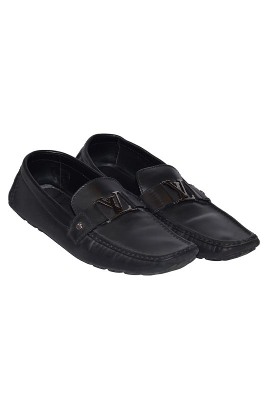 Louis Vuitton black Leather  Loafers