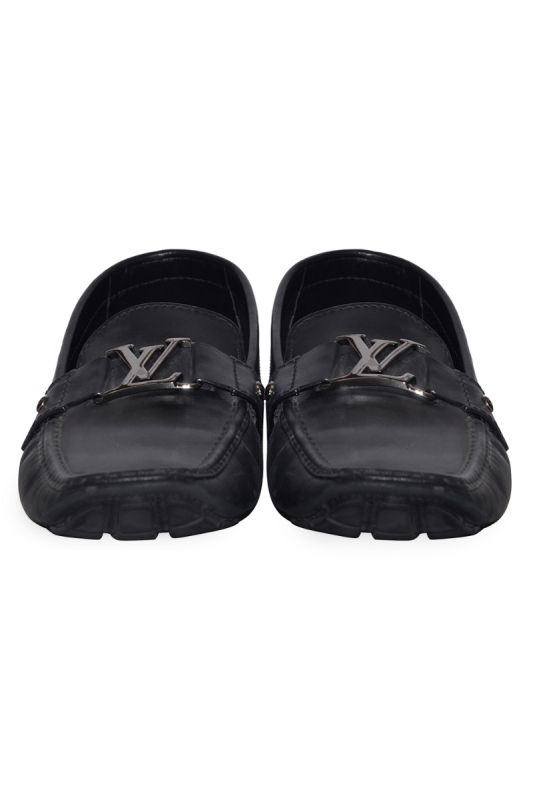 Louis Vuitton black Leather  Loafers