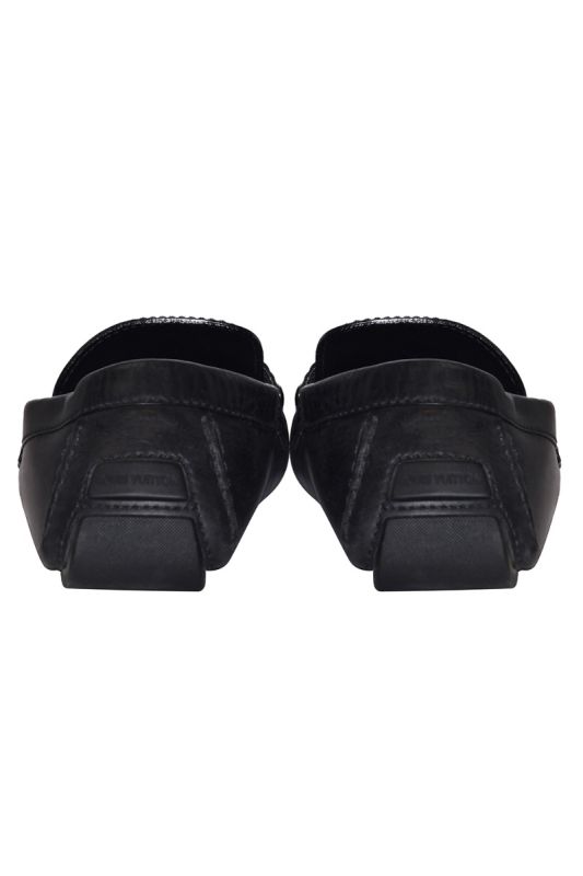 Louis Vuitton black Leather  Loafers