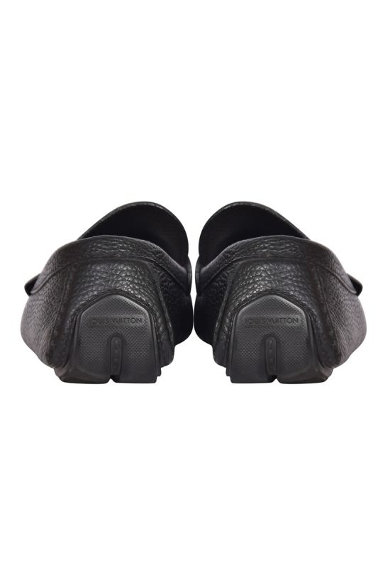 Louis Vuitton Black Leather Lombok Driving Loafers