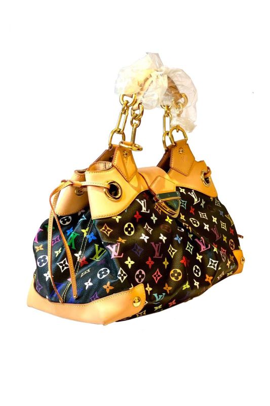 LOUIS VUITTON BLACK MULTICOLOR MONOGRAM URSULA BAG