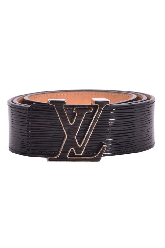 Louis Vuitton Black Patent Epi Leather  Belt