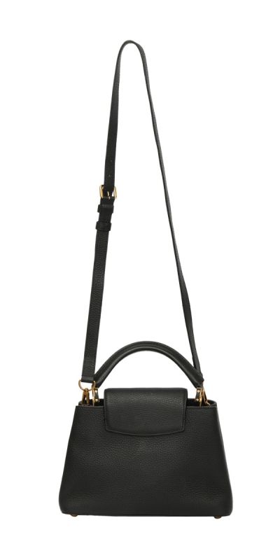 Louis Vuitton Black Taurillon Leather Mechanical Flower Capucines BB Bag