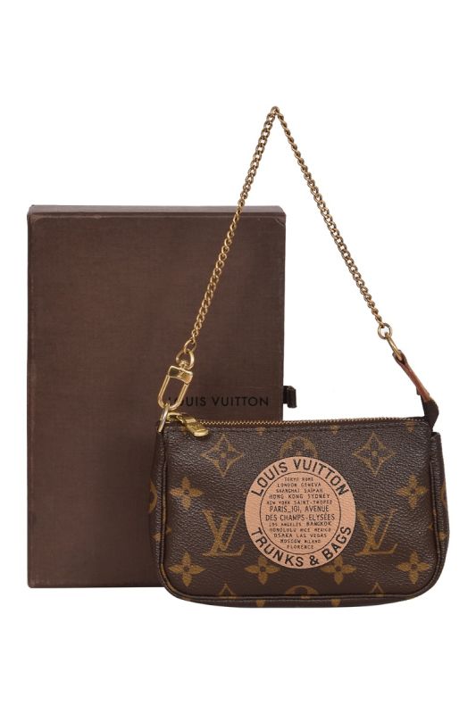 Louis Vuitton Brown Canvas Monogram Mini Pochette Handbag