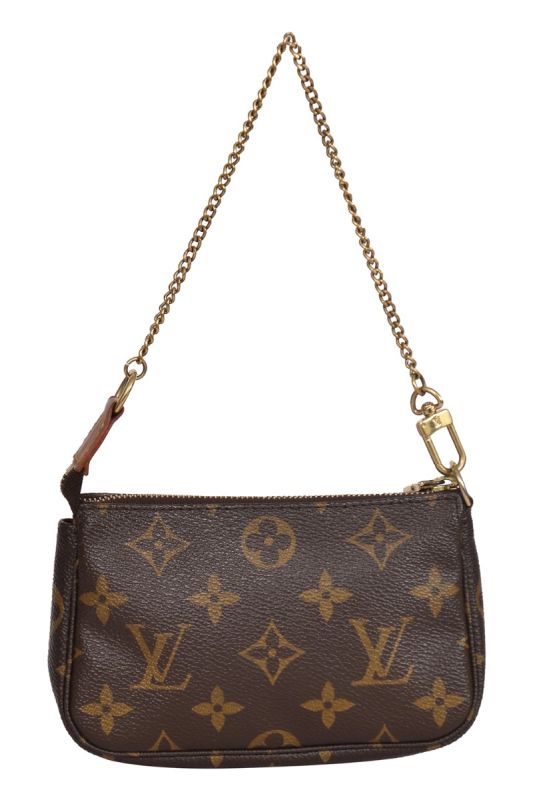 Louis Vuitton Brown Canvas Monogram Mini Pochette Handbag