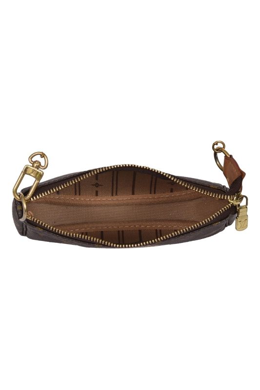 Louis Vuitton Brown Canvas Monogram Mini Pochette Handbag