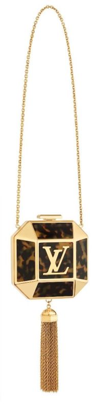 LOUIS VUITTON BROWN/GOLD MINAUDIERE BIJOU SLING