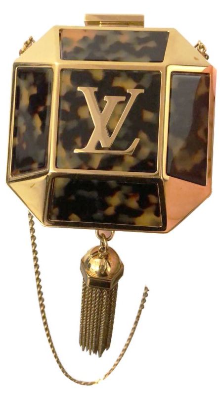LOUIS VUITTON BROWN/GOLD MINAUDIERE BIJOU SLING