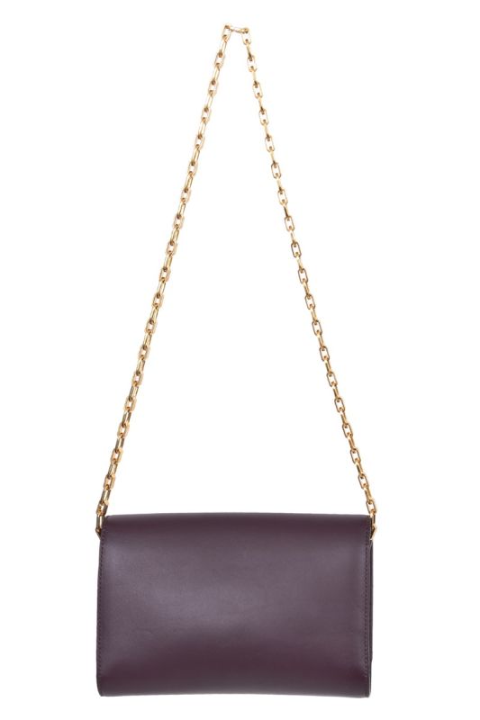 Louis Vuitton Burgundy Calfskin Leather Chain Louise Sling Bag