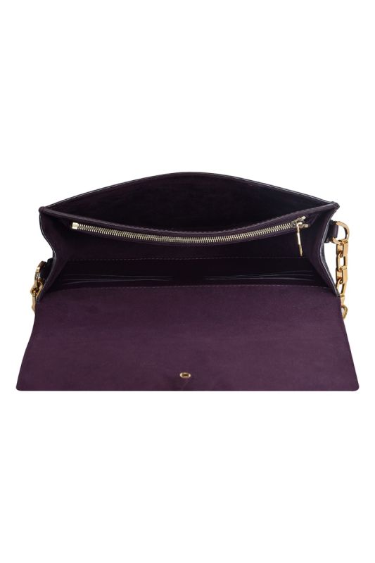 Louis Vuitton Burgundy Calfskin Leather Chain Louise Sling Bag