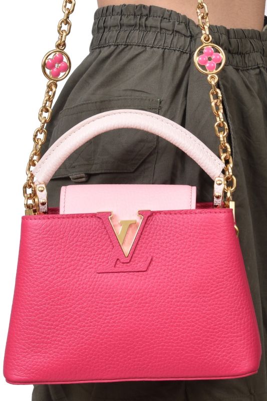 Louis Vuitton Capucines Mini Pondichery Pink Handbag
