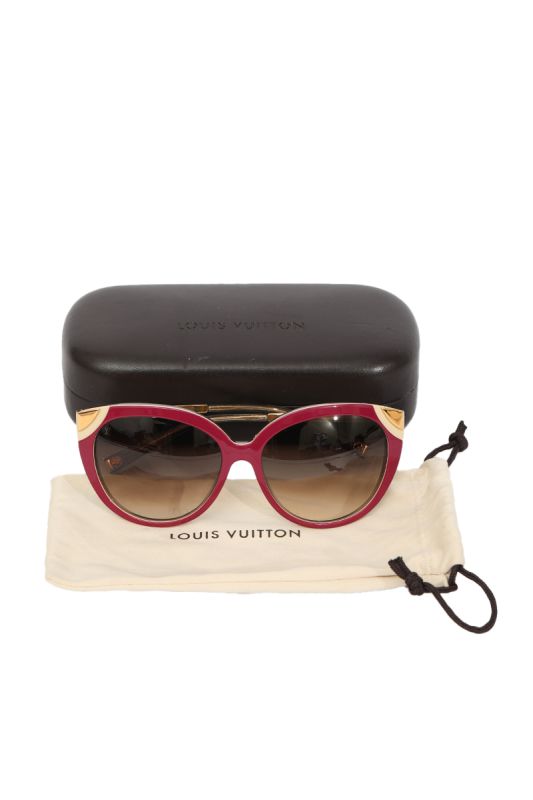 Louis Vuitton Cat Eyed Red Sunglasses