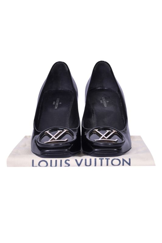 Louis Vuitton Circle Logo Black Heels