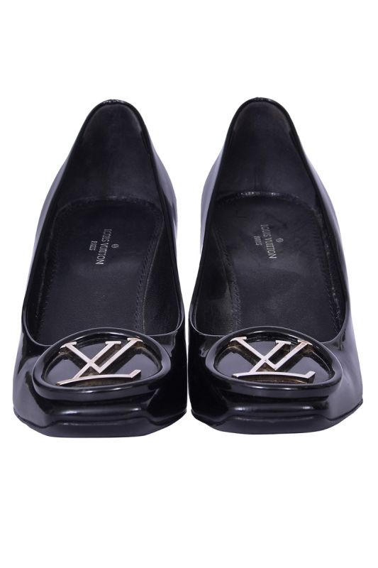Louis Vuitton Circle Logo Black Heels