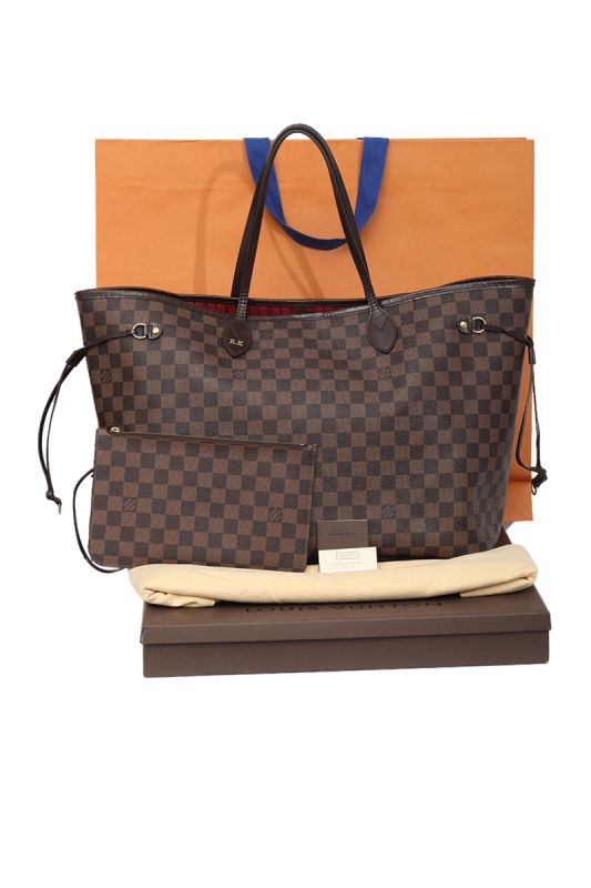 Louis Vuitton Damier Canvas Neverfull Gm Tote Bag RT164-1014