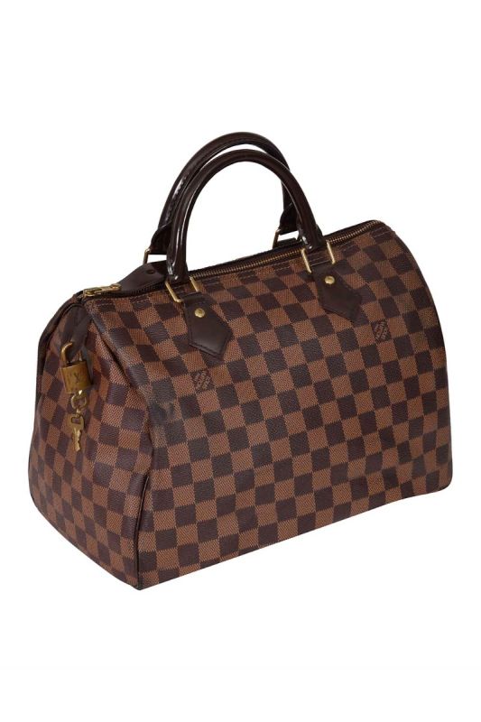 Louis Vuitton Damier Checks Speedy 30 Bag RT110-10