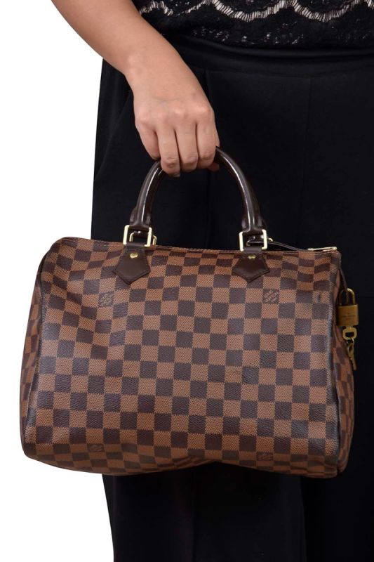 Louis Vuitton Damier Checks Speedy 30 Bag RT110-10