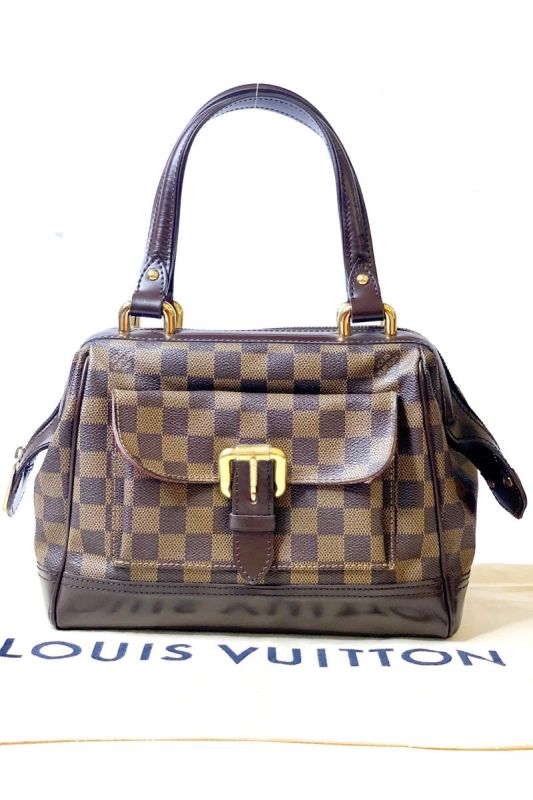 LOUIS VUITTON DAMIER EBENE KNITSBRIDGE BAG RT46