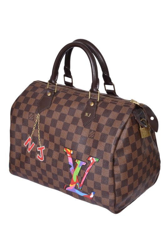Louis Vuitton Damier Ebene Speedy 30 Handbag